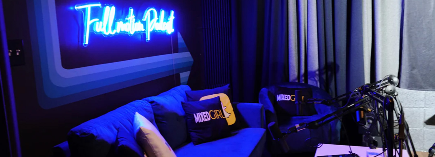 podcast studio scene